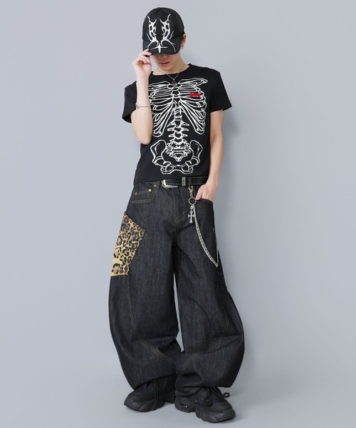 SPINNS(スピンズ)の「デニムワイドバルーンパンツ/カモフラージュ/レオパード/カーブパンツ(デニムパンツ・メンズ・ブルー系その他/ブルー系その他2・M/L)」の14枚目の写真