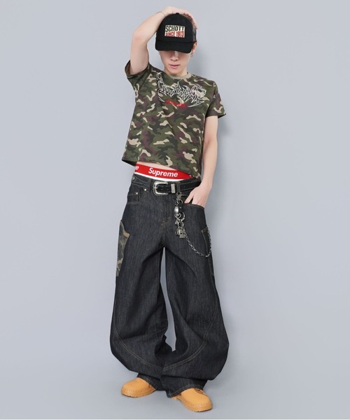 SPINNS(スピンズ)の「デニムワイドバルーンパンツ/カモフラージュ/レオパード/カーブパンツ(デニムパンツ・メンズ・ブルー系その他/ブルー系その他2・M/L)」の9枚目の写真
