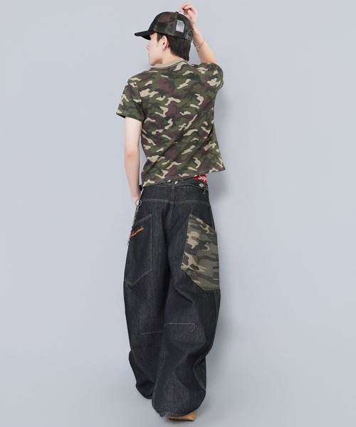 SPINNS(スピンズ)の「デニムワイドバルーンパンツ/カモフラージュ/レオパード/カーブパンツ(デニムパンツ・メンズ・ブルー系その他/ブルー系その他2・M/L)」の10枚目の写真
