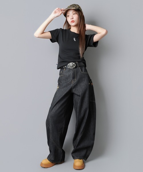 SPINNS(スピンズ)の「デニムワイドバルーンパンツ/カモフラージュ/レオパード/カーブパンツ(デニムパンツ・メンズ・ブルー系その他/ブルー系その他2・M/L/S)」の16枚目の写真
