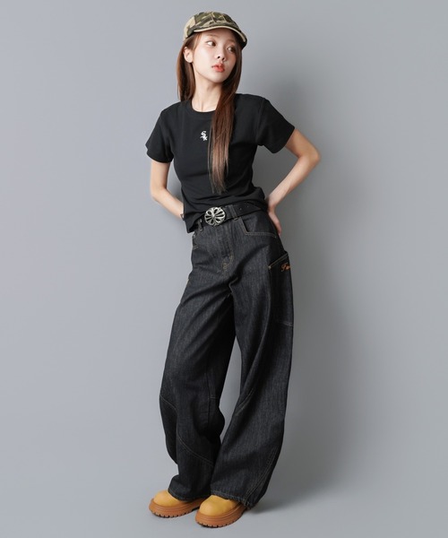 SPINNS(スピンズ)の「デニムワイドバルーンパンツ/カモフラージュ/レオパード/カーブパンツ(デニムパンツ・メンズ・ブルー系その他/ブルー系その他2・M/L/S)」の15枚目の写真