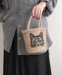 fredy emue | 【BAGMATI/バグマティ】キャット刺繍アバカミニトートバッグ(かごバッグ)