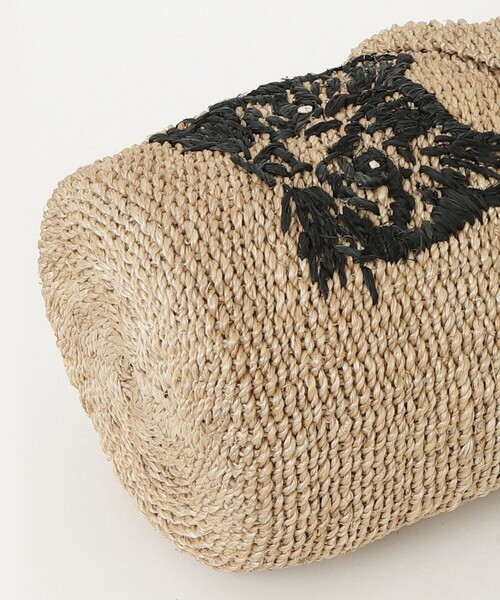 fredy emue（フレディエミュ）の「【BAGMATI/バグマティ】キャット刺繍アバカミニトートバッグ（かごバッグ・レディース・ベージュ/ブラック・FREE）」の8枚目の写真