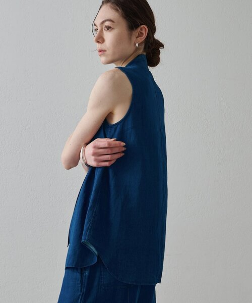 Drawing Numbers(ドローイング ナンバーズ)の「【Drawing Numbers】ソフトデニムボウタイブラウス(シャツ/ブラウス・レディース・ブルー系その他/ネイビー・38)」の6枚目の写真