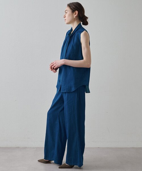 Drawing Numbers(ドローイング ナンバーズ)の「【Drawing Numbers】ソフトデニムボウタイブラウス(シャツ/ブラウス・レディース・ブルー系その他/ネイビー・38)」の5枚目の写真