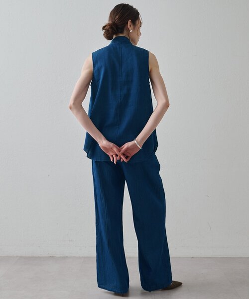 Drawing Numbers(ドローイング ナンバーズ)の「【Drawing Numbers】ソフトデニムボウタイブラウス(シャツ/ブラウス・レディース・ブルー系その他/ネイビー・38)」の8枚目の写真