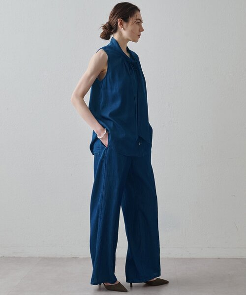 Drawing Numbers(ドローイング ナンバーズ)の「【Drawing Numbers】ソフトデニムボウタイブラウス(シャツ/ブラウス・レディース・ブルー系その他/ネイビー・38)」の9枚目の写真