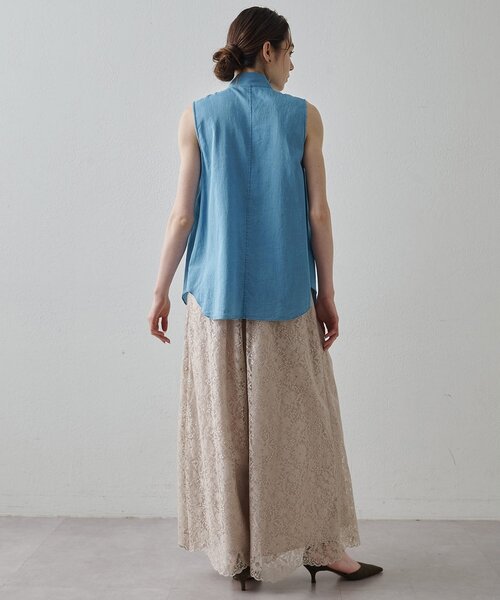 Drawing Numbers(ドローイング ナンバーズ)の「【Drawing Numbers】ソフトデニムボウタイブラウス(シャツ/ブラウス・レディース・ブルー系その他/ネイビー・38)」の16枚目の写真