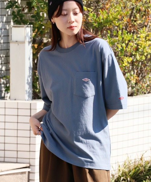 BALL(ボール)の「【BALL/ボール】OE天竺 コットン ショートスリーブ ポケット付き ワンポイントTシャツ(Tシャツ/カットソー・メンズ・モカ/オートミール/ホワイト/グリーン/チャコールグレー/ブルー/ブラック・M/L/LL)」の7枚目の写真