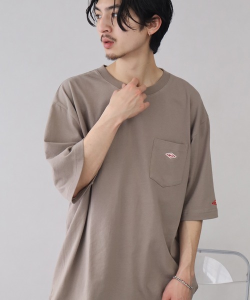 BALL(ボール)の「【BALL/ボール】OE天竺 コットン ショートスリーブ ポケット付き ワンポイントTシャツ(Tシャツ/カットソー・メンズ・モカ/オートミール/ホワイト/グリーン/チャコールグレー/ブルー/ブラック・M/L/LL)」の4枚目の写真