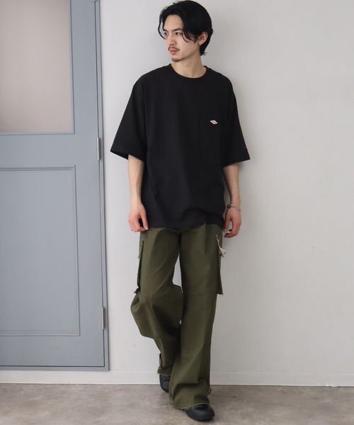 BALL(ボール)の「【BALL/ボール】OE天竺 コットン ショートスリーブ ポケット付き ワンポイントTシャツ(Tシャツ/カットソー・メンズ・モカ/オートミール/ホワイト/グリーン/チャコールグレー/ブルー/ブラック・M/L/LL)」の11枚目の写真