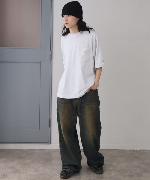 BALL(ボール)の「【BALL/ボール】OE天竺 コットン ショートスリーブ ポケット付き ワンポイントTシャツ(Tシャツ/カットソー・メンズ・モカ/オートミール/ホワイト/グリーン/チャコールグレー/ブルー/ブラック・M/L/LL)」の19枚目の写真