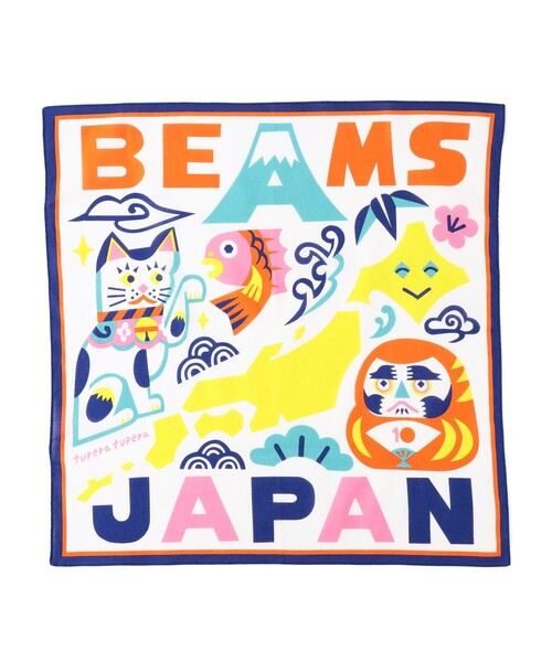 BEAMS JAPAN(ビームス ジャパン)の「【BEAMS50周年別注】tupera tupera / ニッポン縁起物コレクション バンダナ(バンダナ/スカーフ・レディース・ホワイト・ONE SIZE)」の2枚目の写真