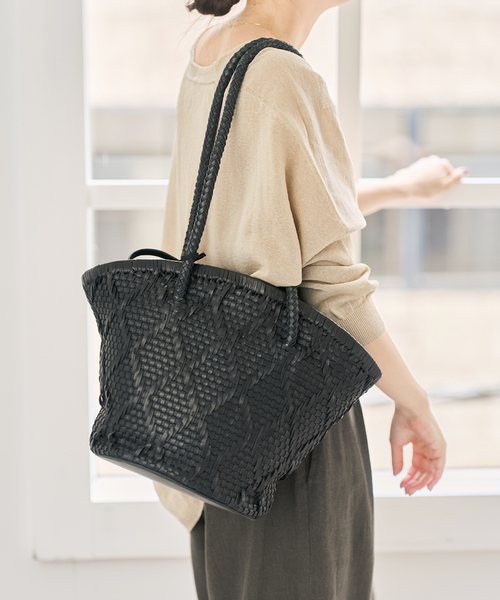 追加》Bagmati/バグマティ レザーメッシュバッグ（トートバッグ