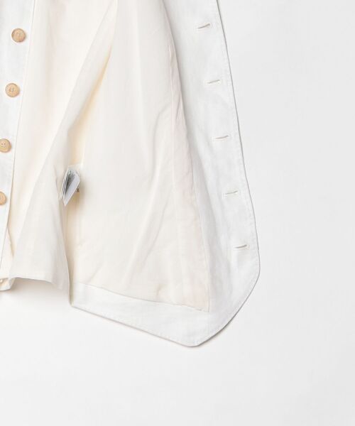 POLO RALPH LAUREN（ポロ ラルフ ローレン）の「ボタンド リネン ベスト（ベスト・レディース・ホワイト・2/0/4/6/8）」の4枚目の写真
