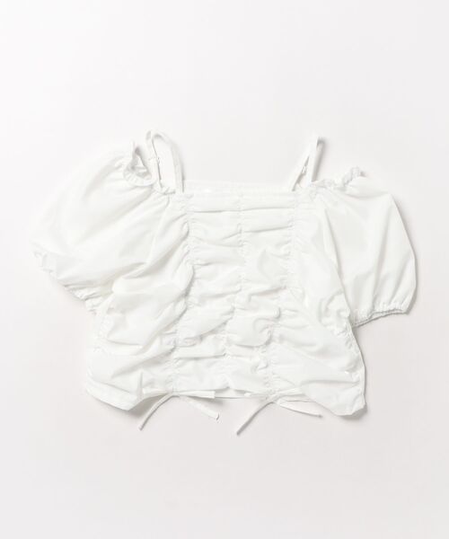 PINKHUNT(ピンクハント)の「PINKHUNT フロントシャーリングシャツ 1509K(シャツ/ブラウス・キッズ・ブラック/ホワイト・160cm/150cm/130cm/120cm/140cm)」の4枚目の写真