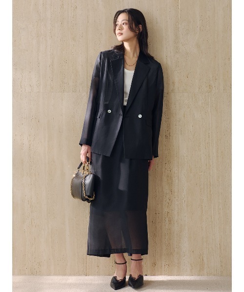 anuans(アニュアンス)の「エアリーシアータイトスカート(スカート・レディース・ピンク/アイボリー/ブラック/サックスブルー・SMALL/MEDIUM)」の6枚目の写真