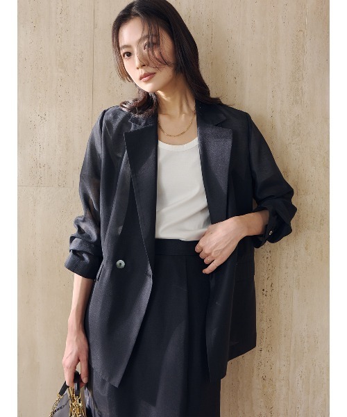 anuans(アニュアンス)の「エアリーシアータイトスカート(スカート・レディース・ピンク/アイボリー/ブラック/サックスブルー・SMALL/MEDIUM)」の10枚目の写真