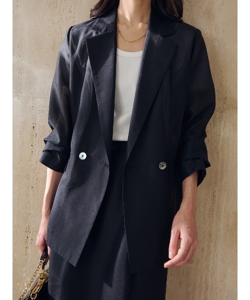 anuans(アニュアンス)の「エアリーシアータイトスカート(スカート・レディース・ピンク/アイボリー/ブラック/サックスブルー・SMALL/MEDIUM)」の12枚目の写真