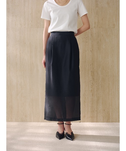 anuans(アニュアンス)の「エアリーシアータイトスカート(スカート・レディース・ピンク/アイボリー/ブラック/サックスブルー・SMALL/MEDIUM)」の16枚目の写真