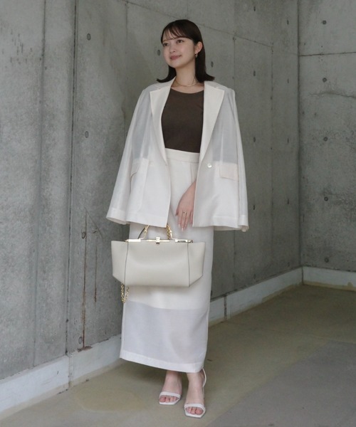 anuans(アニュアンス)の「エアリーシアータイトスカート(スカート・レディース・ピンク/アイボリー/ブラック/サックスブルー・SMALL/MEDIUM)」の20枚目の写真