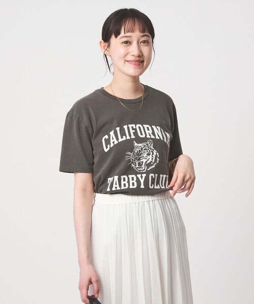MIXTA（ミクスタ）の「【別注】＜MIXTA＞ショートスリーブ プリント Tシャツ（Tシャツ/カットソー・レディース・ライトピンク/ブラック/オフホワイト・FREE）」の4枚目の写真