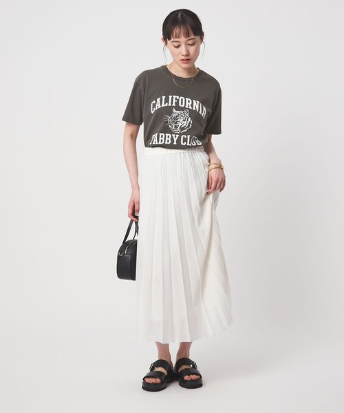 MIXTA（ミクスタ）の「【別注】＜MIXTA＞ショートスリーブ プリント Tシャツ（Tシャツ/カットソー・レディース・ライトピンク/ブラック/オフホワイト・FREE）」の6枚目の写真