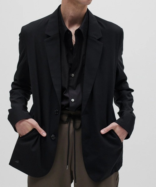 ATTACHMENT（アタッチメント）の「【ATTACHMENT/アタッチメント】WO/TA STRETCH TRO 2B JKT/ウール/トリアセテート ストレッチトロ 2Bジャケット（テーラードジャケット・メンズ・ダークグレー/ブラック・2/3/1）」の3枚目の写真