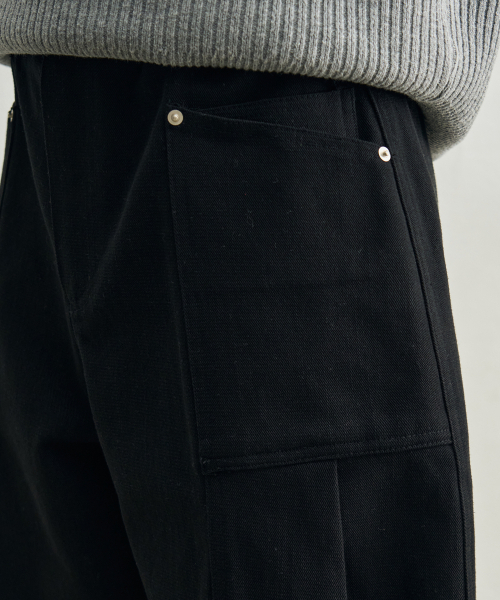 ROTEMBER（ローテンバー）の「ドビー パネル ワイドパンツ [ブラック]（その他パンツ・メンズ・その他・MEDIUM/LARGE/X-LARGE）」の3枚目の写真