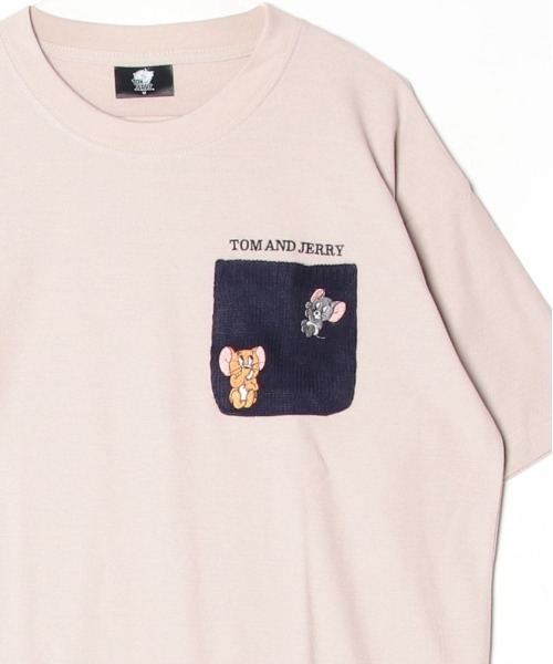 Tom&Jerry(トムアンドジェリー)の「【TOM & JERRY/トムとジェリー】梨地胸ニットポケットワンポイント刺繍裾ドロスト付半袖T(吸水速乾/coolmax)/ユニセックス(Tシャツ/カットソー・メンズ・オフホワイト/グレイッシュブルー/グレイッシュベージュ/スミクロ・MEDIUM/LARGE)」の20枚目の写真