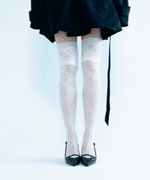 Carmelo（カーメロ）の「Lace Veil Over-Knee Socks (white/gray/black)（ソックス/靴下）」