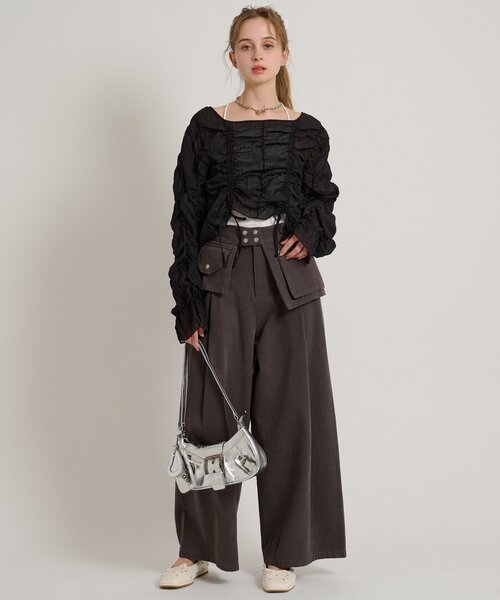 w closet（ダブルクローゼット）の「ハートミラー付きショルダーバッグ（トートバッグ・レディース・シルバー/アイボリー/ブラック・FREE）」の14枚目の写真