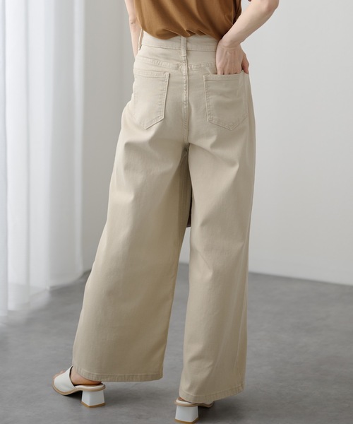 DAYRA(デイラ)の「ハイウエスト ストレート シンプル ワイド デニム パンツ(デニムパンツ・レディース・ブルー/グレイッシュベージュ・XL/L/M/S)」の9枚目の写真