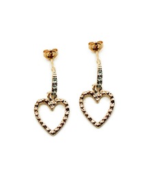 CARROLL キャロル ハーフフープハートドロップデザインピアス