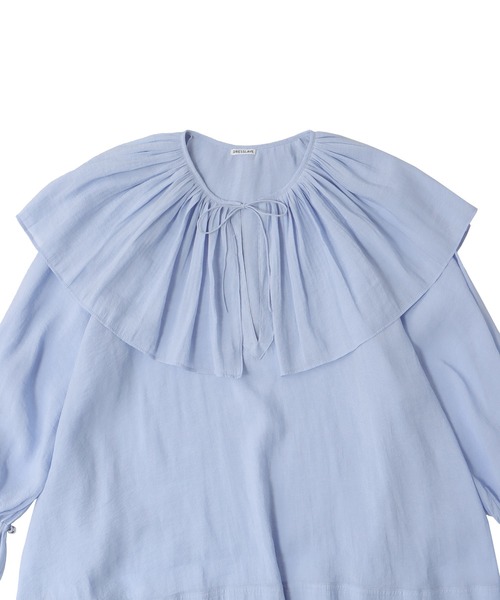 DRESSLAVE(ドレスレイブ)の「silky sheer blouse(シルキーシアーブラウス)(シャツ/ブラウス・レディース・ブルー/ブラウン・38)」の17枚目の写真