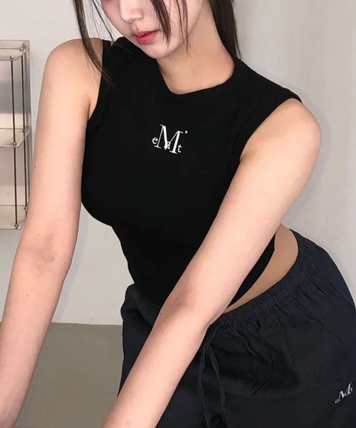 MUCENT(ムセント)の「MUCENT/DIANAスリーブレストップス(タンクトップ・レディース・ブラック/ホワイト・FREE)」の1枚目の写真