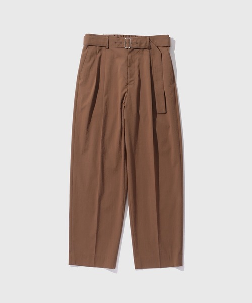 ADAM ET ROPE'(アダムエロペ)の「シアサッカー ベルテッド イージーパンツ(その他パンツ・メンズ・ブラック/ブラウン・L/M)」の1枚目の写真