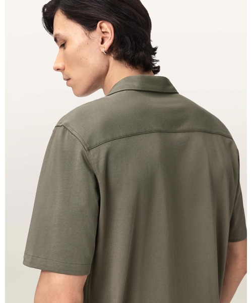 ALLSAINTS（オールセインツ）の「HUDSON RELAXED FIT RAMSKULL SHIRT | HUDSON リラックス フィット ラムスカル シャツ（シャツ/ブラウス・メンズ・グリーン系その他・XS/S/M/L）」の6枚目の写真