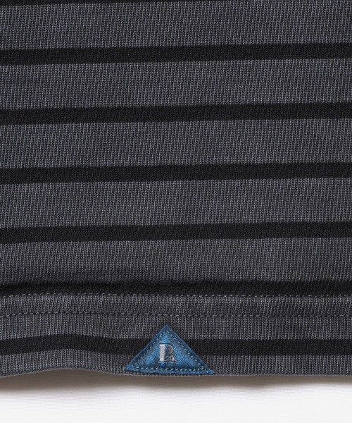 Liberaiders(リベレイダース)の「Liberaiders/リベレイダース PIGMENT DYED STRIPED S/S SHIRT ストライプデザイン ドロップショルダー クルーネックTシャツ 2026年 夏 夏服(Tシャツ/カットソー・メンズ・ブラック/パープル・M/L/XL)」の18枚目の写真