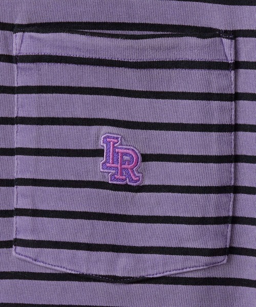 Liberaiders(リベレイダース)の「Liberaiders/リベレイダース PIGMENT DYED STRIPED S/S SHIRT ストライプデザイン ドロップショルダー クルーネックTシャツ 2026年 夏 夏服(Tシャツ/カットソー・メンズ・ブラック/パープル・M/L/XL)」の17枚目の写真