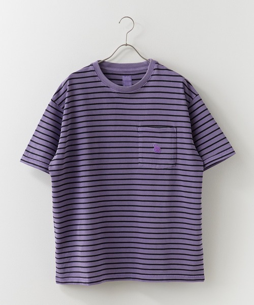 Liberaiders(リベレイダース)の「Liberaiders/リベレイダース PIGMENT DYED STRIPED S/S SHIRT ストライプデザイン ドロップショルダー クルーネックTシャツ 2026年 夏 夏服(Tシャツ/カットソー・メンズ・ブラック/パープル・M/L/XL)」の22枚目の写真