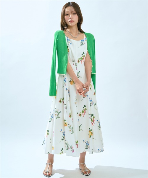 AND COUTURE(アンドクチュール)の「フルーツ×フラワープリントワンピース(ワンピース・レディース・ホワイト系その他/ブルー系その他/イエロー系その他・FREE)」の12枚目の写真