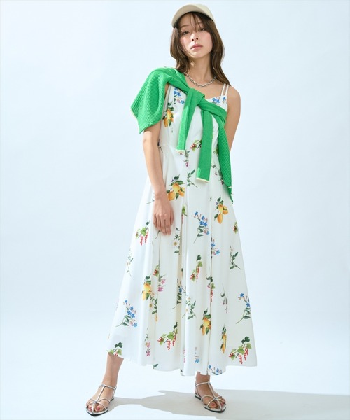 AND COUTURE(アンドクチュール)の「フルーツ×フラワープリントワンピース(ワンピース・レディース・ホワイト系その他/ブルー系その他/イエロー系その他・FREE)」の14枚目の写真