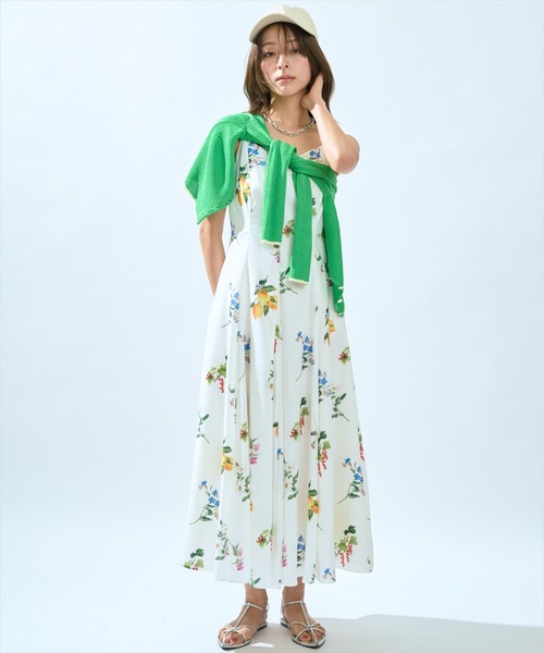 AND COUTURE(アンドクチュール)の「フルーツ×フラワープリントワンピース(ワンピース・レディース・ホワイト系その他/ブルー系その他/イエロー系その他・FREE)」の15枚目の写真