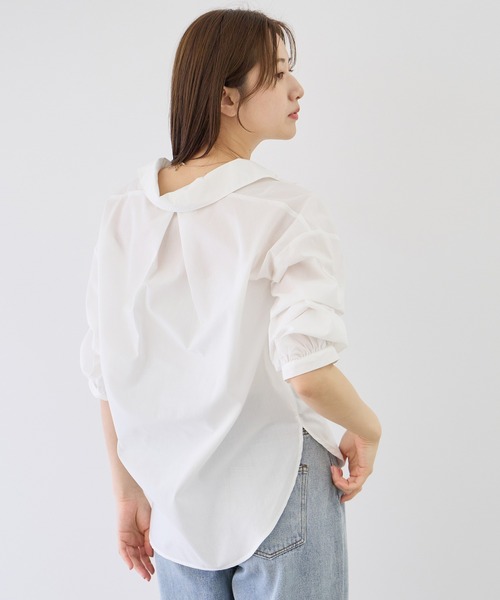 Jayro(ジャイロ)の「袖タックスキッパーブラウス(シャツ/ブラウス・レディース・オフホワイト/ブラック/ホワイト系その他・M)」の7枚目の写真