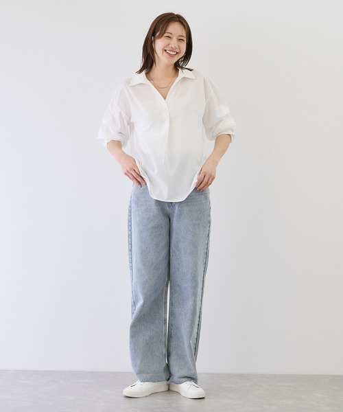 Jayro(ジャイロ)の「袖タックスキッパーブラウス(シャツ/ブラウス・レディース・オフホワイト/ブラック/ホワイト系その他・M)」の8枚目の写真