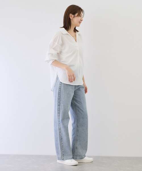 Jayro(ジャイロ)の「袖タックスキッパーブラウス(シャツ/ブラウス・レディース・オフホワイト/ブラック/ホワイト系その他・M)」の9枚目の写真