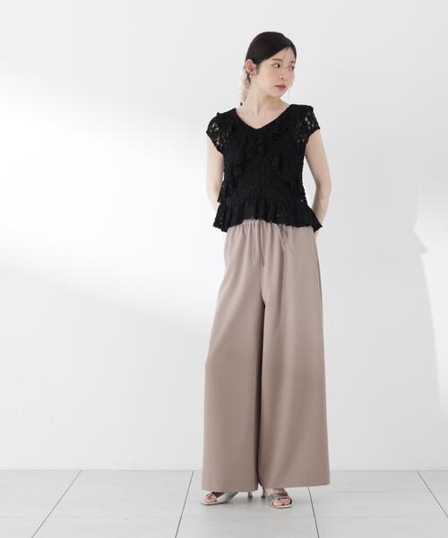 PROPORTION BODY DRESSING(プロポーションボディドレッシング)の「ラッフルカットレーストップス / 1216260500(Tシャツ/カットソー・レディース・ブラック/ホワイト系その他・FREE)」の7枚目の写真