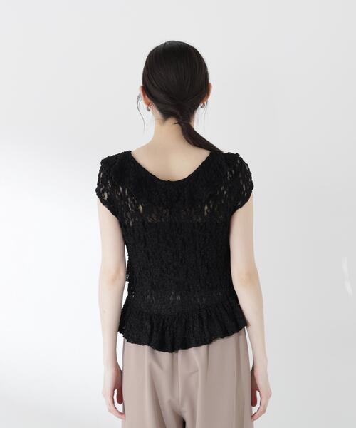 PROPORTION BODY DRESSING(プロポーションボディドレッシング)の「ラッフルカットレーストップス / 1216260500(Tシャツ/カットソー・レディース・ブラック/ホワイト系その他・FREE)」の11枚目の写真