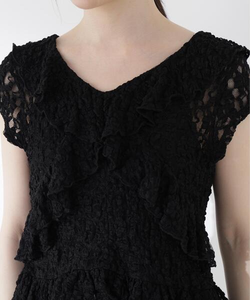 PROPORTION BODY DRESSING(プロポーションボディドレッシング)の「ラッフルカットレーストップス / 1216260500(Tシャツ/カットソー・レディース・ブラック/ホワイト系その他・FREE)」の12枚目の写真